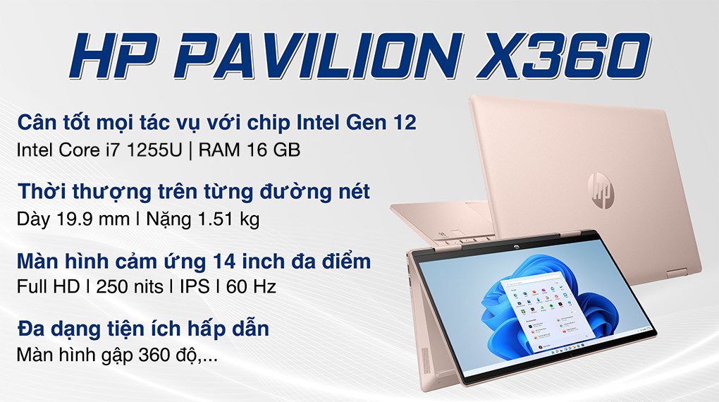 Laptop HP Pavilion X360 14 ek0132TU i7 1255U