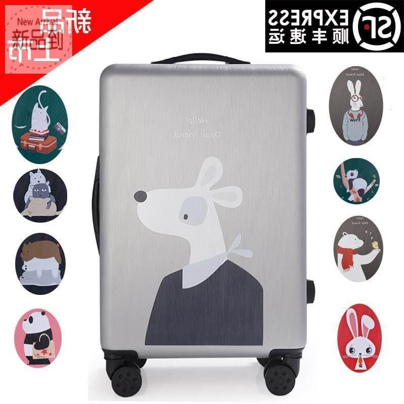 4-pin graffiti card line suitcase men and women lever box 2 hot inch personality travel pass box 20