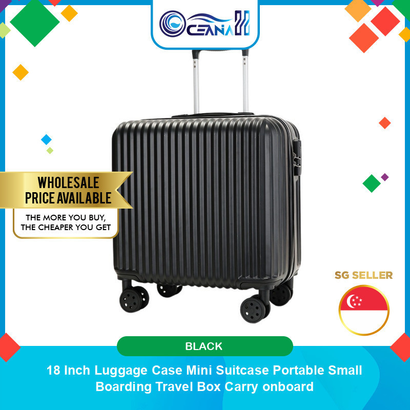 [No Brand]【SG Stock】18 Inch Luggage Case Mini Suitcase Portable Small Boarding Travel Box Carry onboard