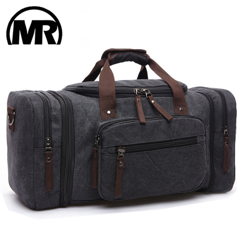MARKROYAL Canvas Travel Bags Large Capacity Carry On Luggage Bags Men Duffel Bag Travel Tote Weekend