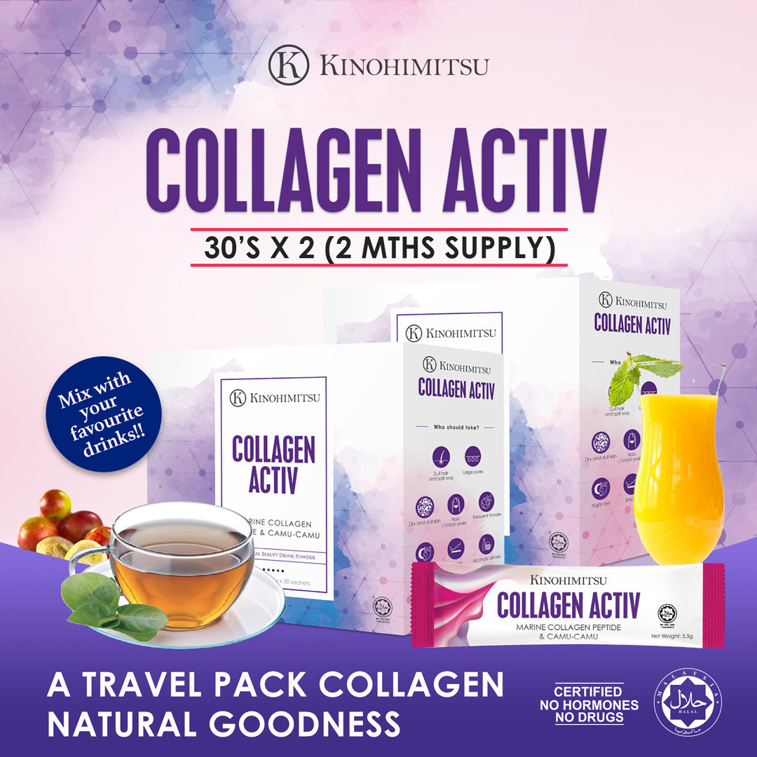 [2MTH SUPPLY] Collagen Activ Powder 30sx2 *TRAVEL FRIENDLY* Mix w Anything (Drinks/Food)