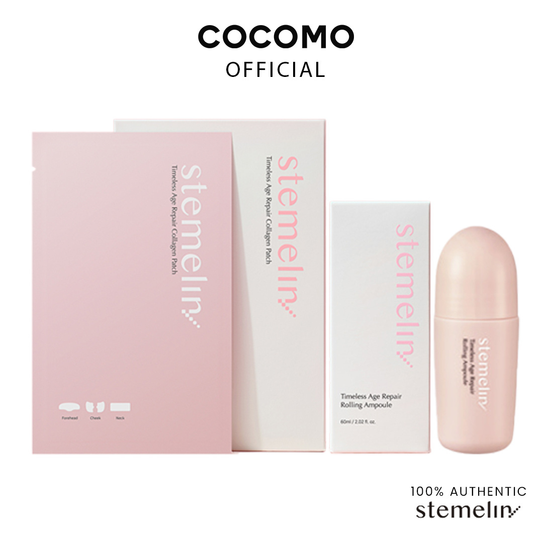 (STEMELIN) Timeless Age Repair Collagen Patch 1 Box + Rolling Ampoule 60ml - COCOMO