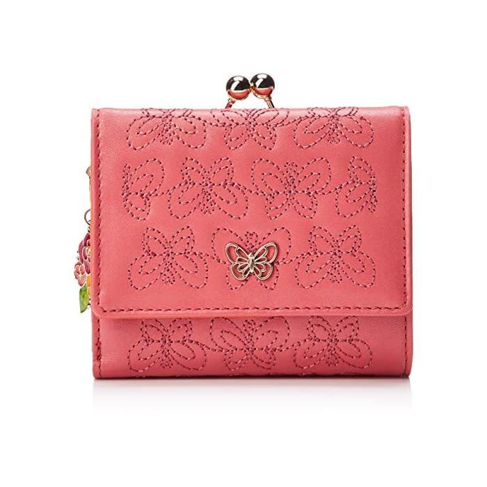 [Anna Su] Exterior Exit 2 Fold Wallet Eternal Butterfly Pink