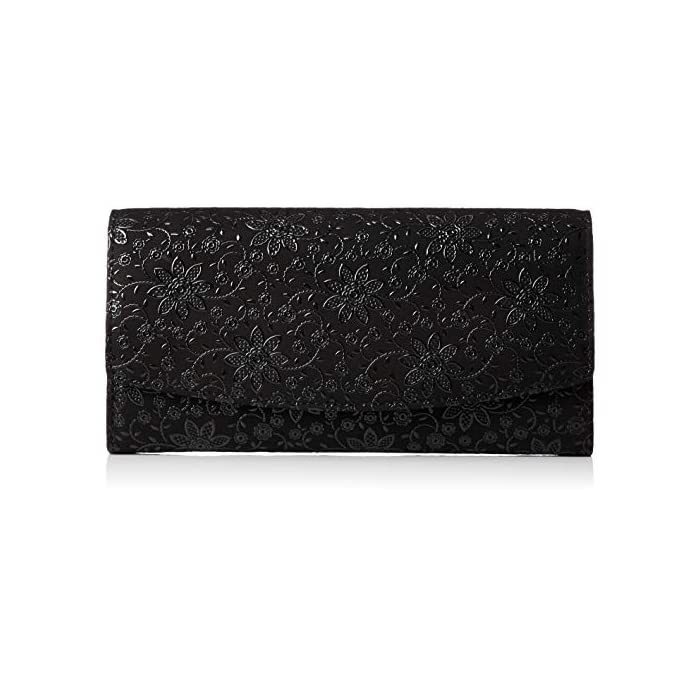 [UNDENSER] Long Wallet Bundle Z Black Ground Deer Leather × Black Lacquer Crinks Pattern 2314-01-1
