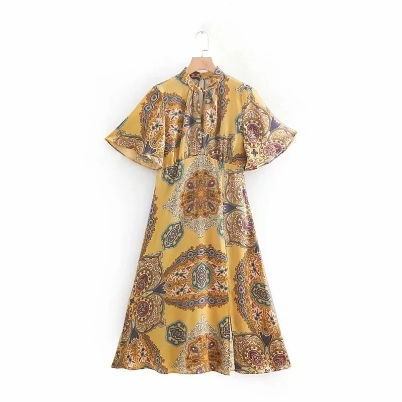 Printed dress European and American wind 2019 spring and summer new female fashion dress 2300382 02