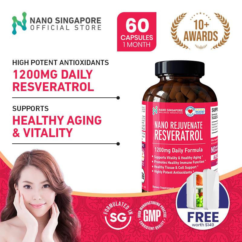 Anti aging Resveratrol 1200mg max Antioxidant | 60 caps - Rich Berries Antiaging Beauty Skin Glow