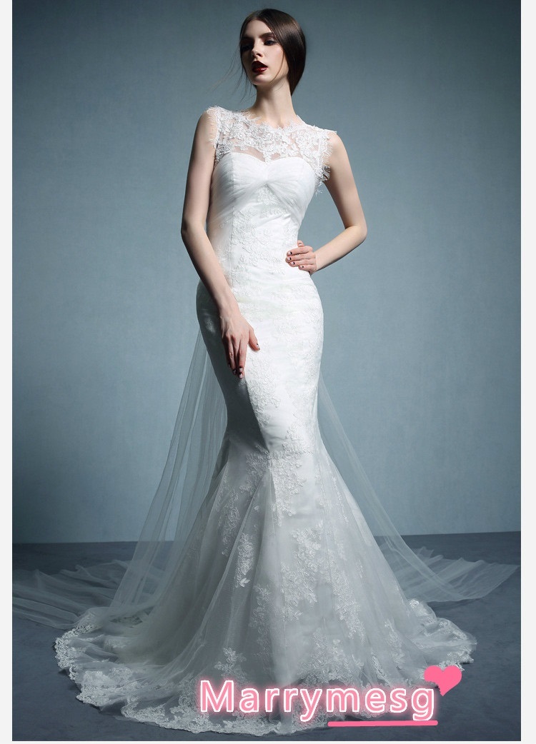 Wedding Gown - Dangling White Lily